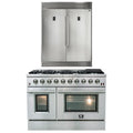 48 Gas Burner Electric Oven Range and 60 Refrigerator X288474