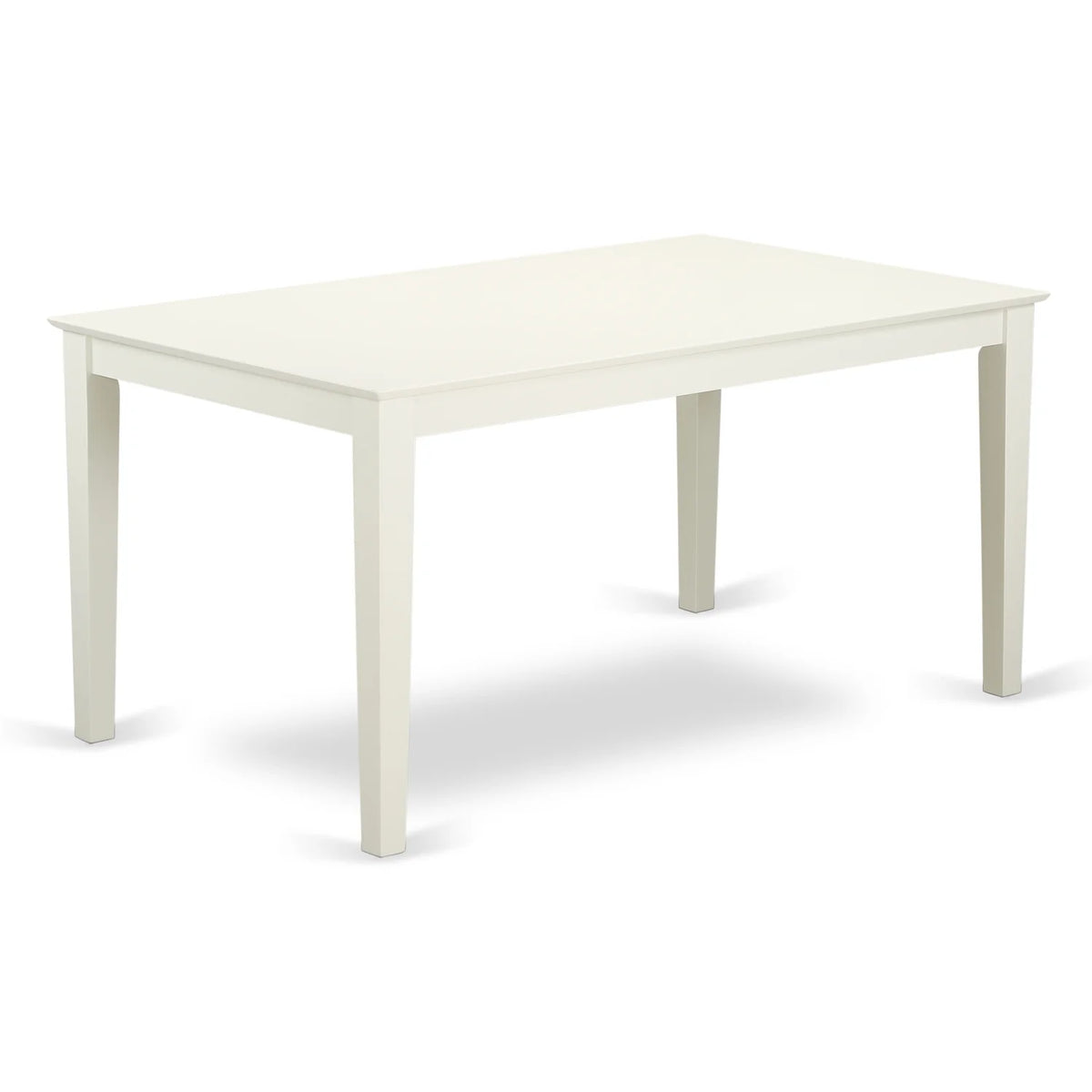 6 Piece White Wood Dining Table Set with Bench K46714