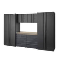7-Piece Heavy Duty Welded Steel Garage Storage System in Black I53687