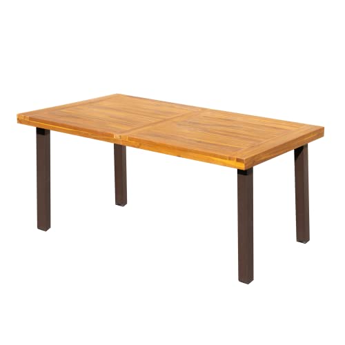 Acacia Wood Dining Table with Iron Legs N86292