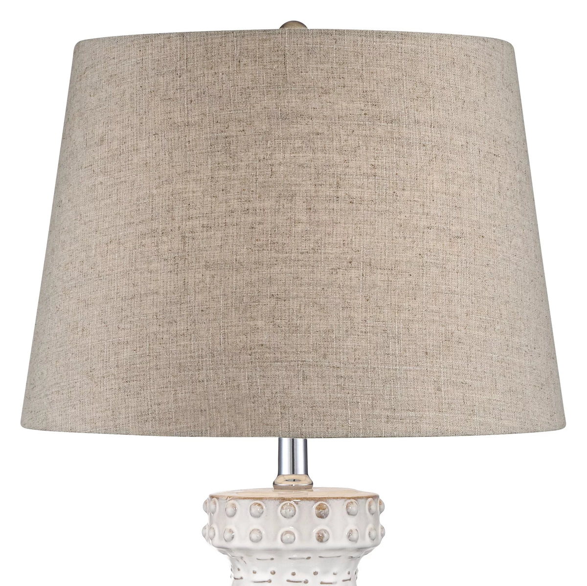 26" High Cream White Glaze Table Lamp C73705