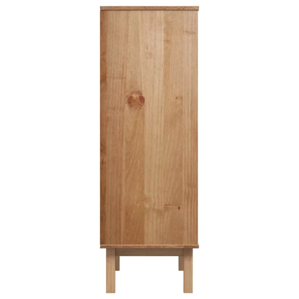 Brown and Gray Solid Wood Pine Highboard Y8856