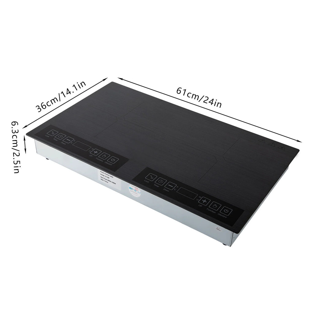 Black 2 Burner Electric Induction Cooktop I12175