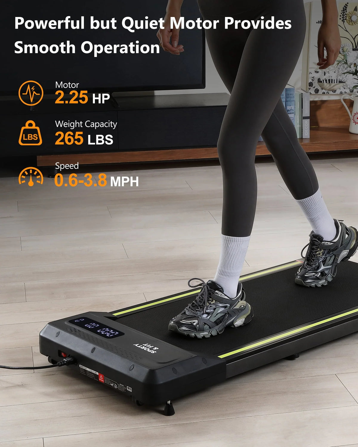 Portable Under Desk Treadmill with Remote Control, Grey X556