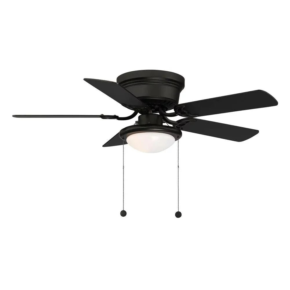 Matte Black LED Ceiling Fan with Light Kit Y697