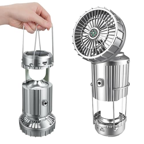 Portable Solar Camping Lantern with Fan A57638