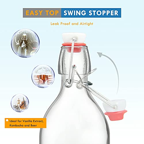 16 oz Glass Swing Top Bottles 6 Pack E975