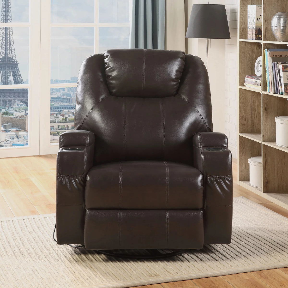 Brown Swivel Rocker Recliner K813072