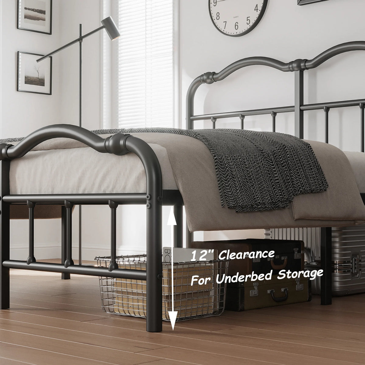 Queen Platform Bed Frame with Headboard and Footboard H7113