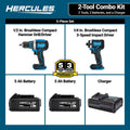 20V Brushless Cordless Hammer Drill and Impact Driver 2-Tool Combo Kit with 5 Ah Batteries and Charger A68061