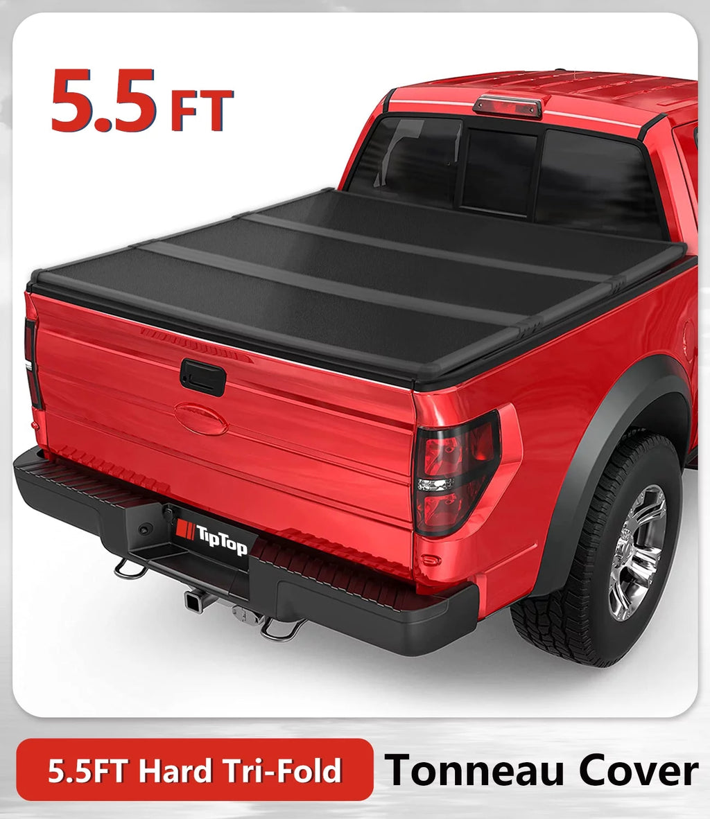 Tri-Fold Hard Tonneau Cover Truck Bed FRP 5.5ft Bed C826649
