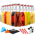 8 Pack 8.5oz Flip Top Glass Bottles J927