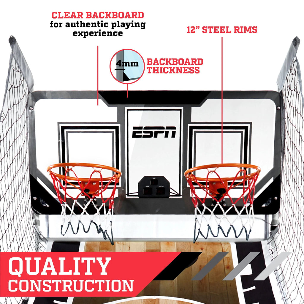 2 Player Fold and Assemble Basketball Game with Polycarbonate Backboard and LED Scoring L705