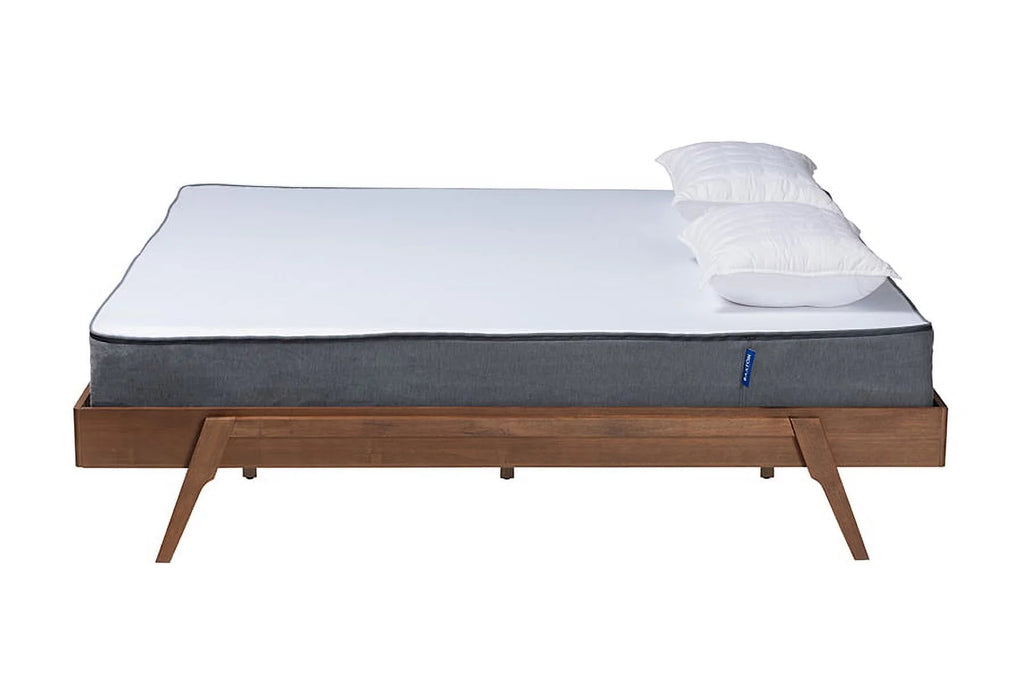 King Size Ash Walnut Finished Wood Bed Frame N8690