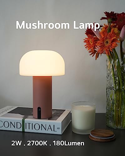 Rechargeable Cordless Waterproof Mushroom Table Lamp G225119
