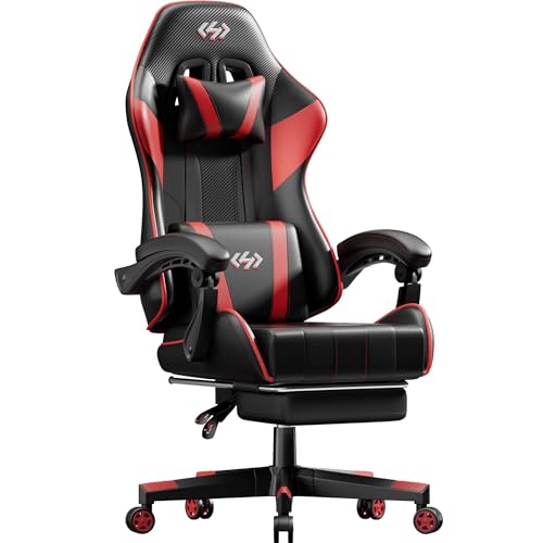 Ergonomic Gaming Chair with Footrest and Headrest G27487
