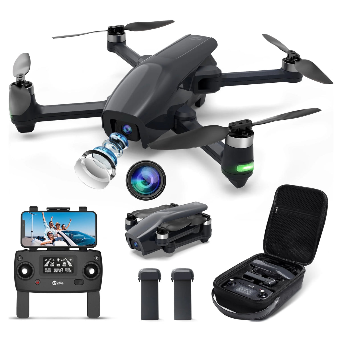 White GPS Drone with 4K Camera M865332