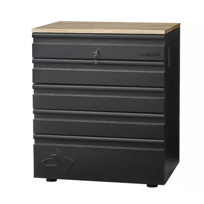 7-Piece Heavy Duty Welded Steel Garage Storage System in Black I53687