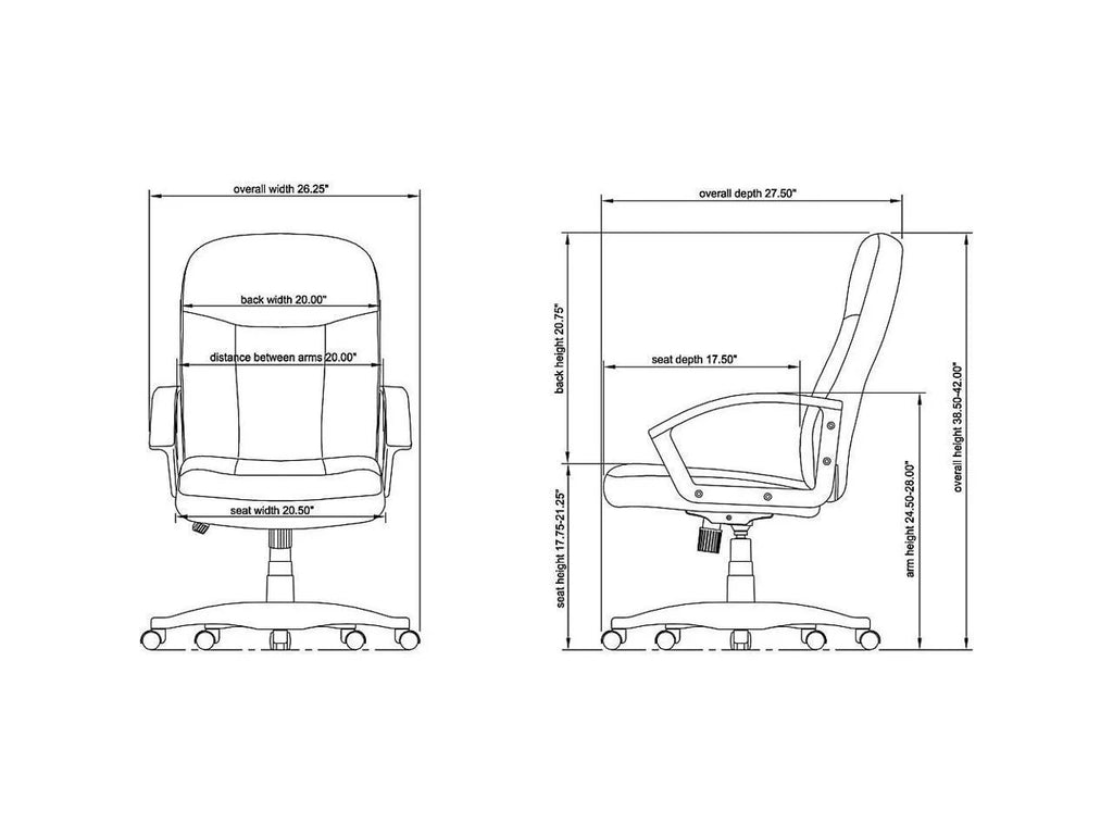 Executive Fabric Mid-Back Chair K636060