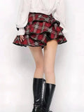 Red Checkerboard Skirt Q36146