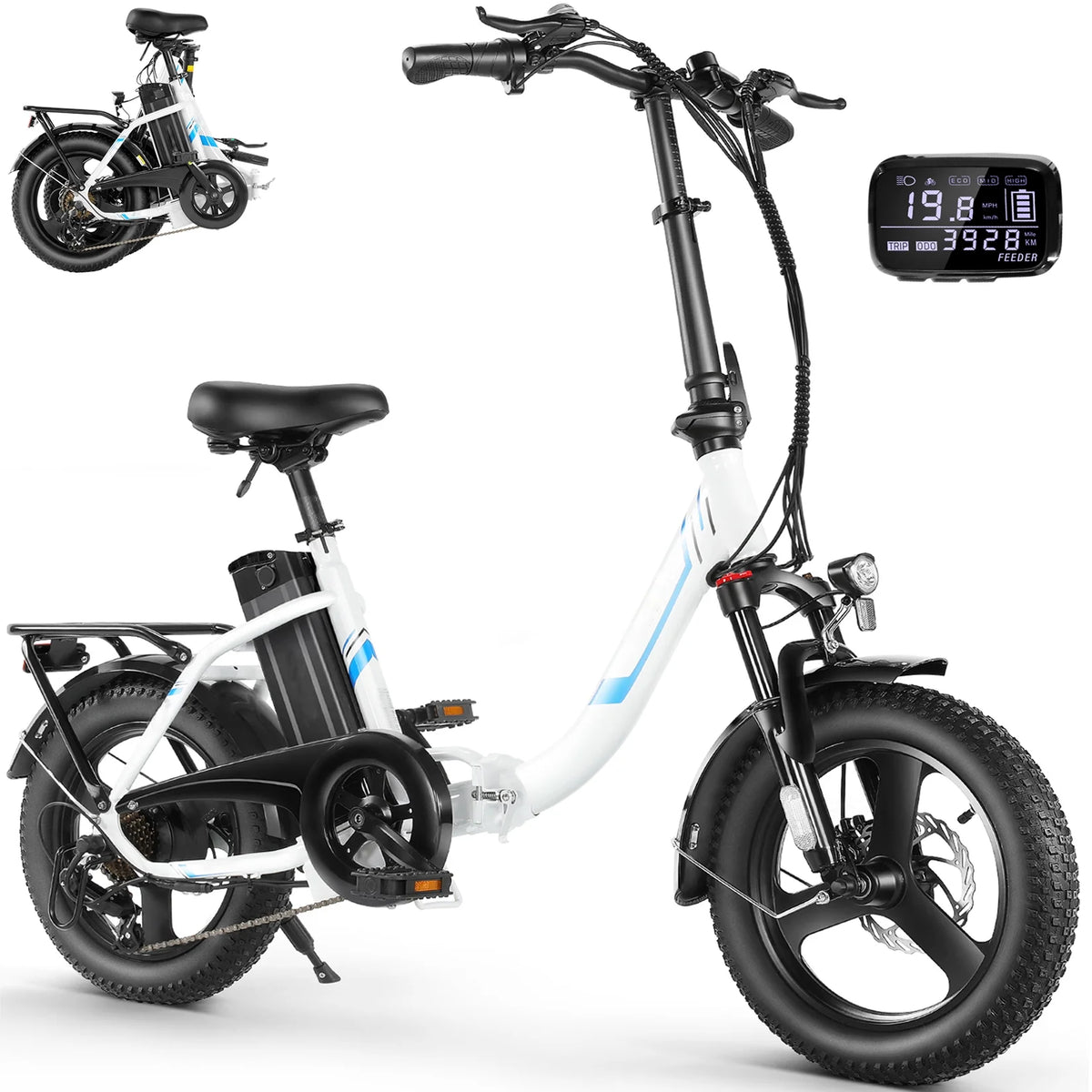 Foldable 350W Electric Bike with 48V Battery B427