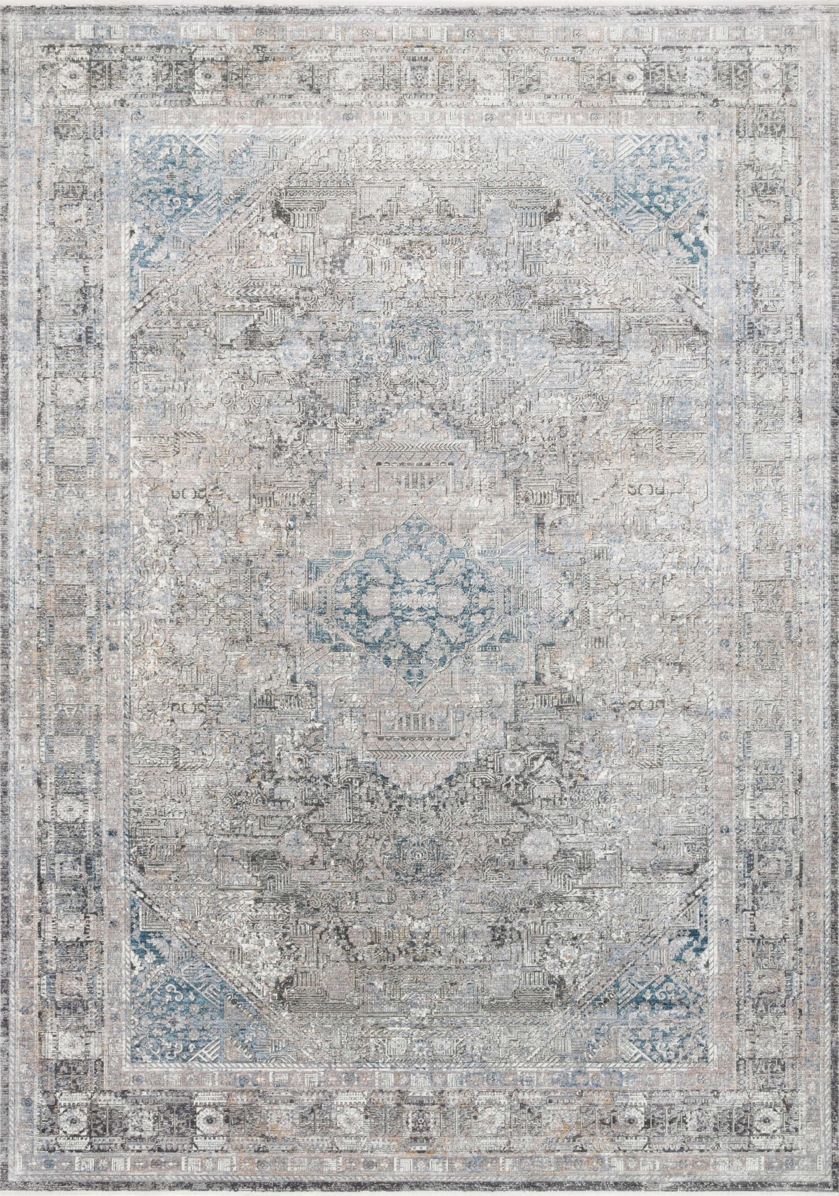 Silver Blue 2'8 x 12' Rug K63359