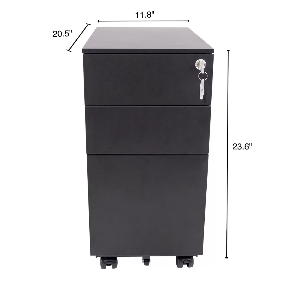 3 Drawer Lockable Rolling File Cabinet L331819
