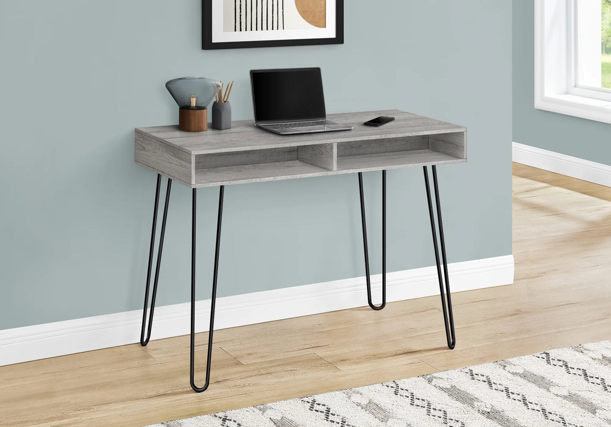 Grey Laminate Computer Desk with Storage Drawers G174945