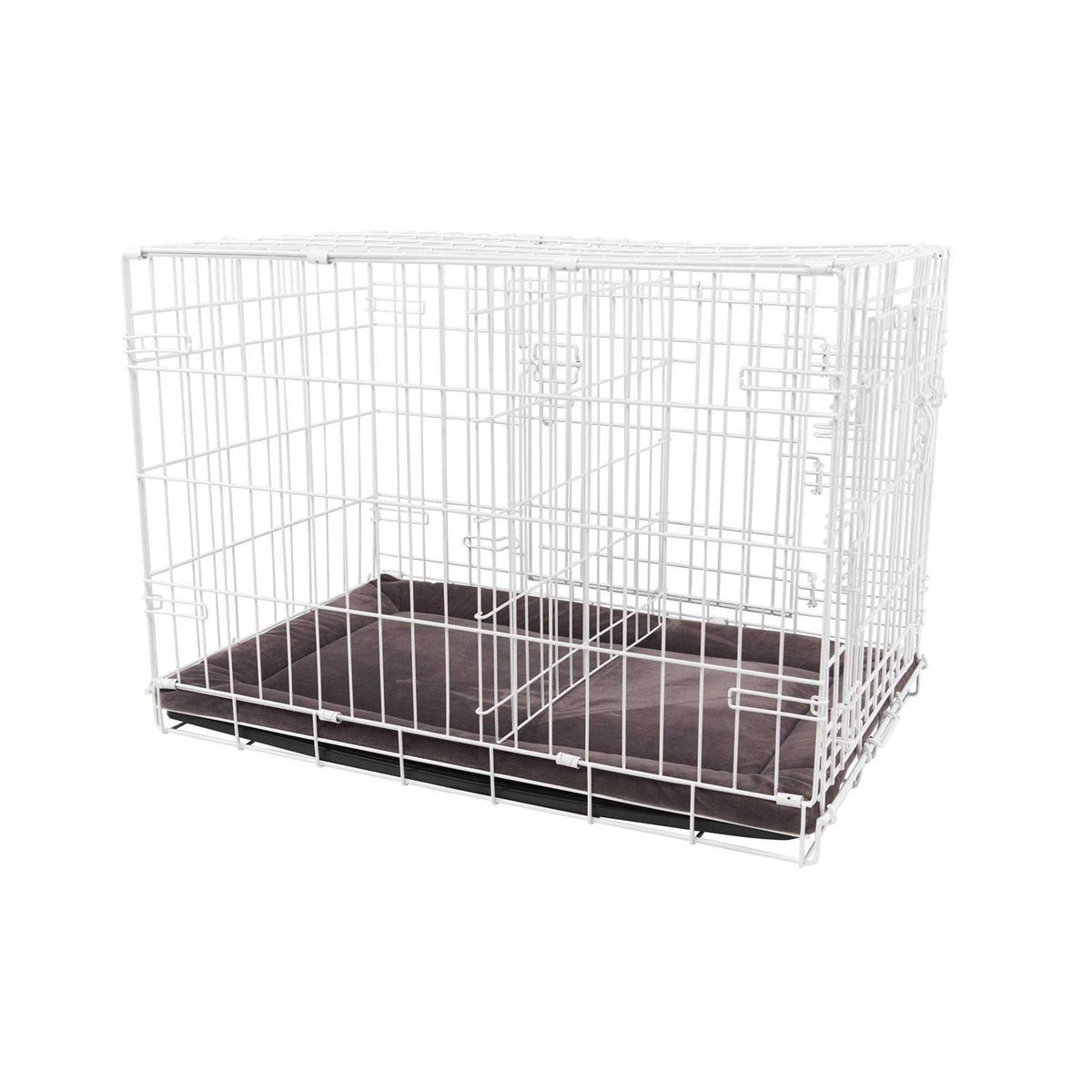 White 2-Door Dog Crate D3925