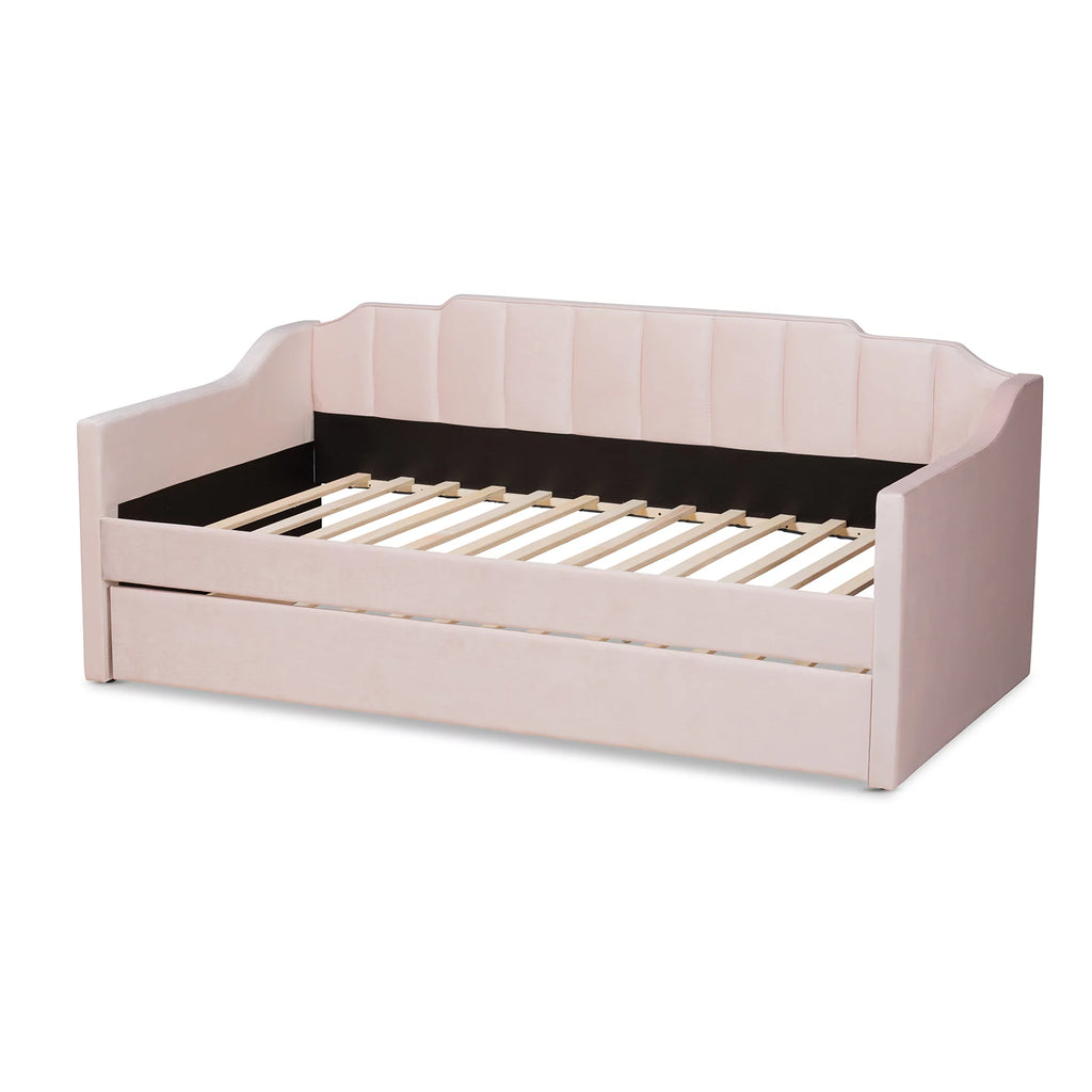 Pink Twin Daybed with Trundle W44219