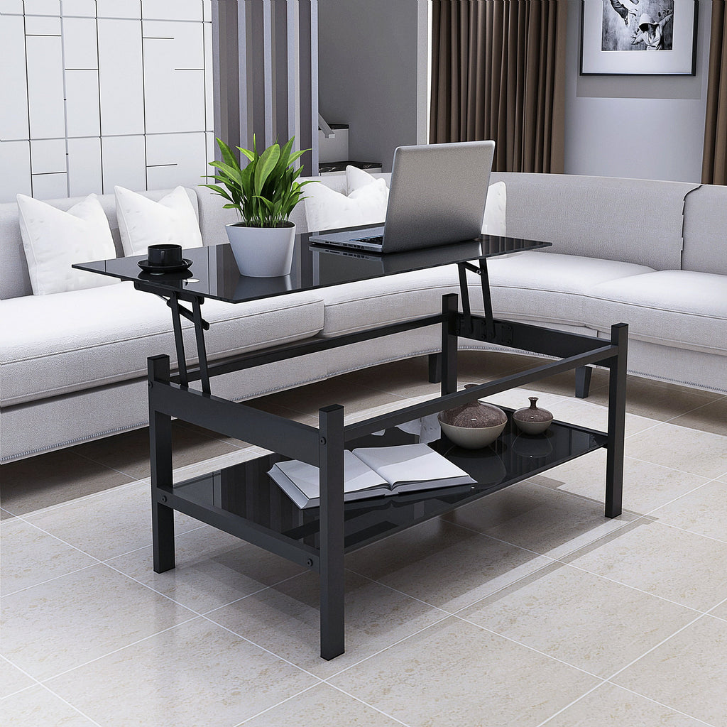 Lift Top Coffee Table with Dual Layers Y738