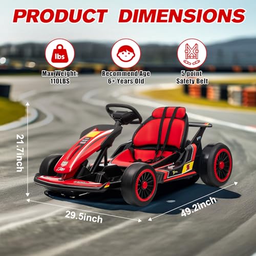 24V Battery Powered Electric Go Kart with Safety Belt L801239