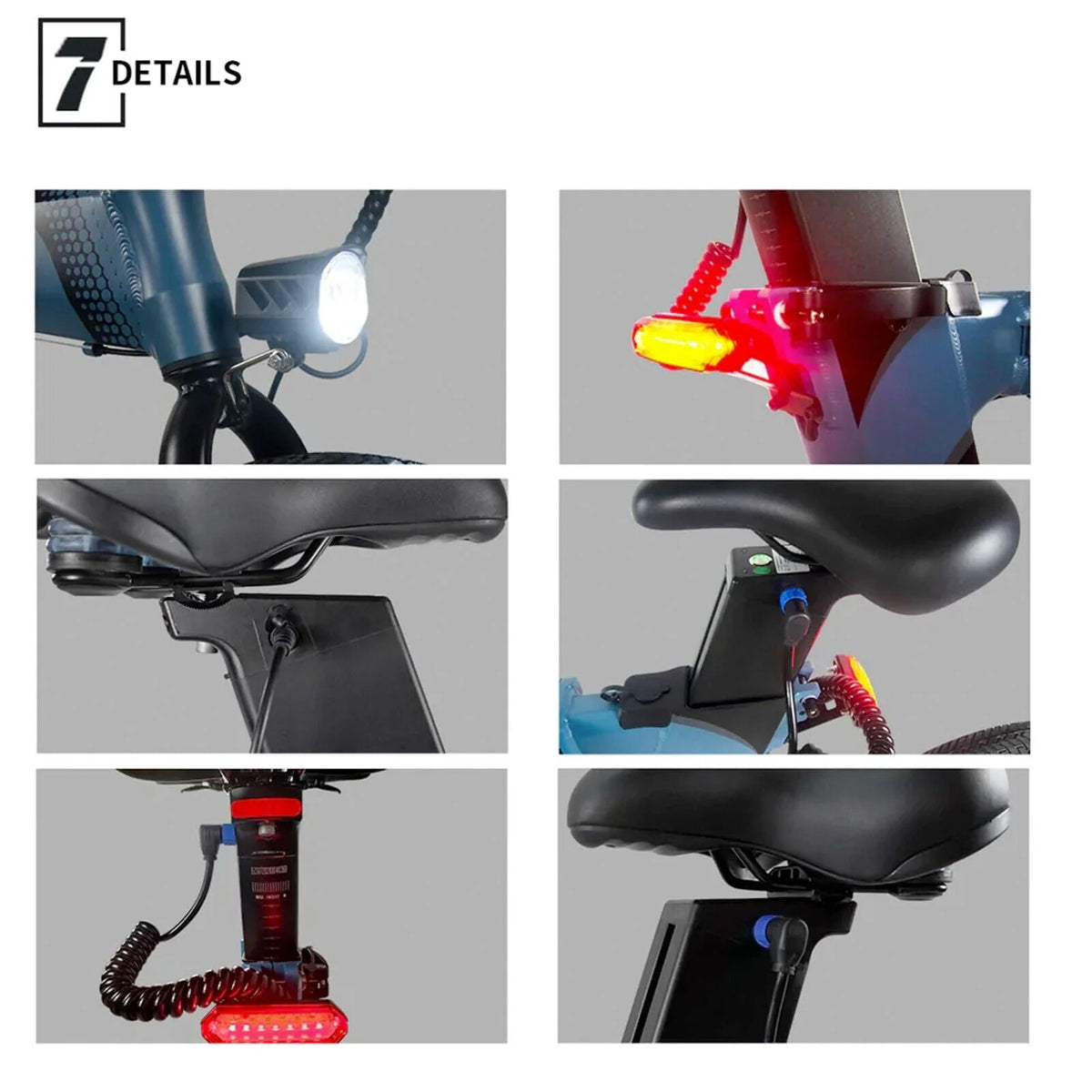 Foldable Electric Bicycle 7 Speed 500W Motor 36V Battery U861