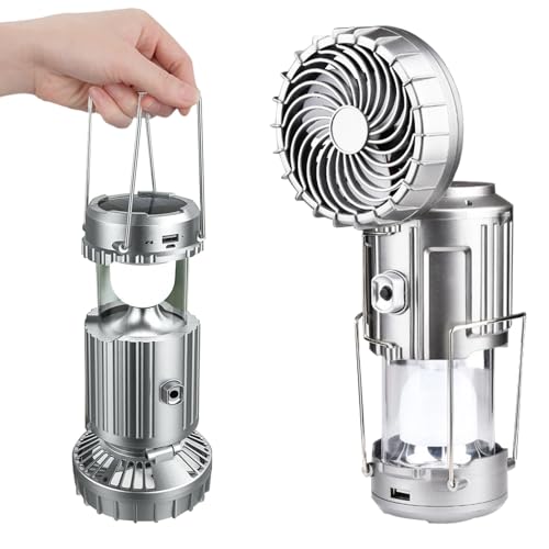 Portable Solar Camping Lantern with Fan A57638