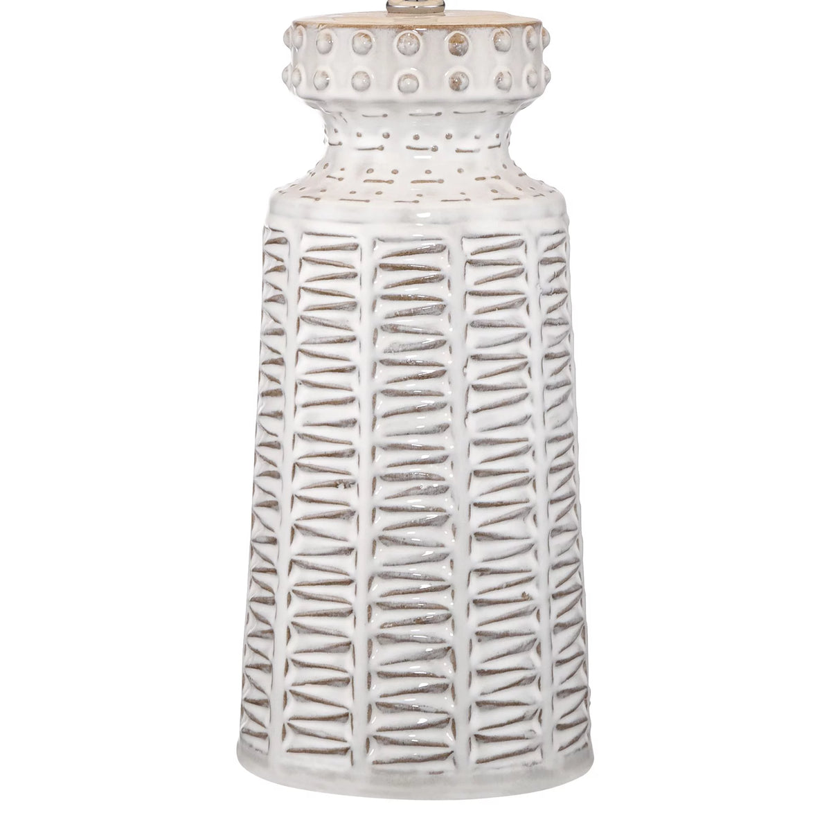 26" High Cream White Glaze Table Lamp C73705