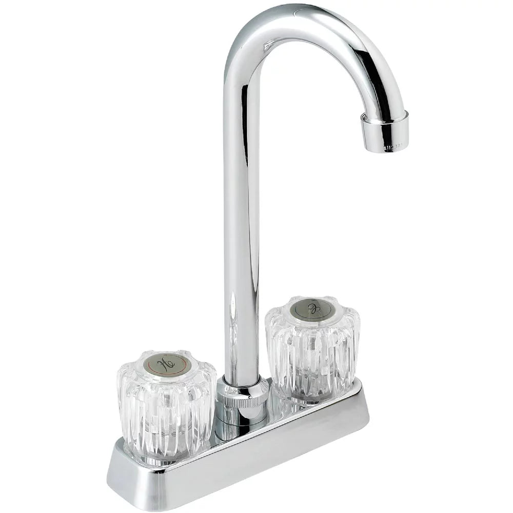 Polished Chrome Double Handle Bar Faucet O608