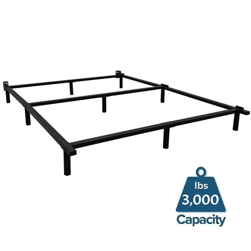 King 9-Leg Metal Bed Frame with Headboard Brackets X766618