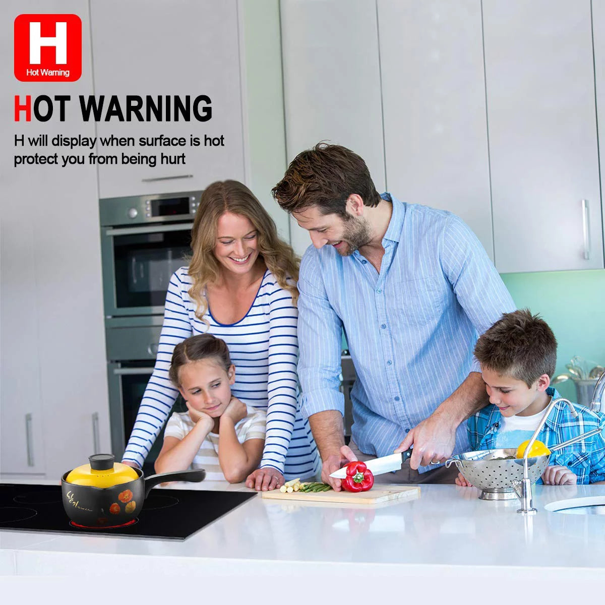 Built-in Electric Stove, 30 Vitro Ceramic Surface Radiant Electric Cooktop, 4 Burners I1206