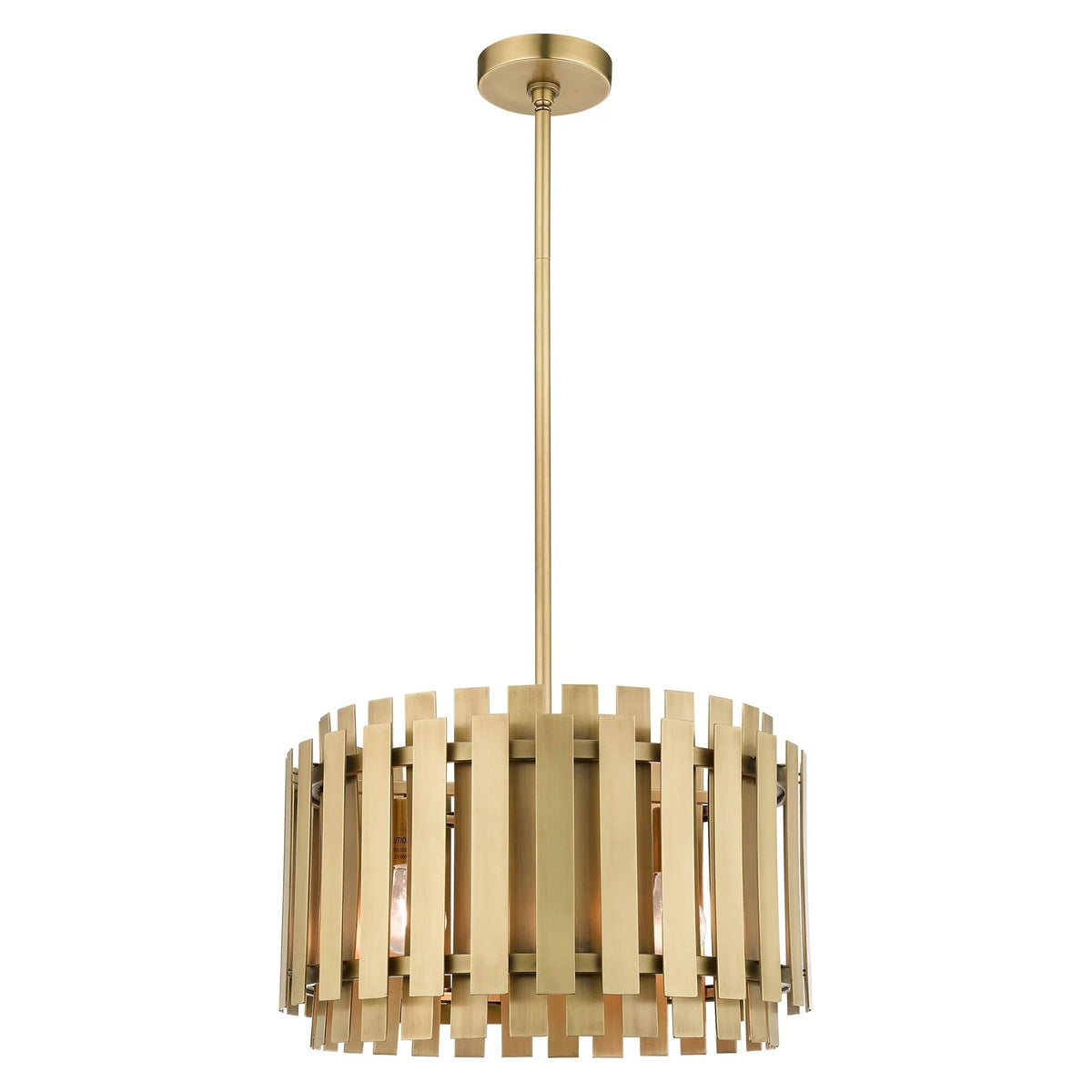 5-Light Natural Brass Pendant Chandelier X501