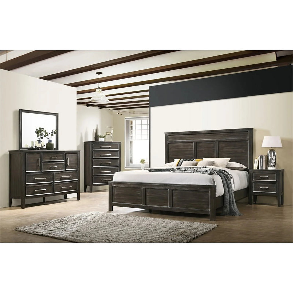 4-Piece Wood Queen Bedroom Set with Nightstand X815