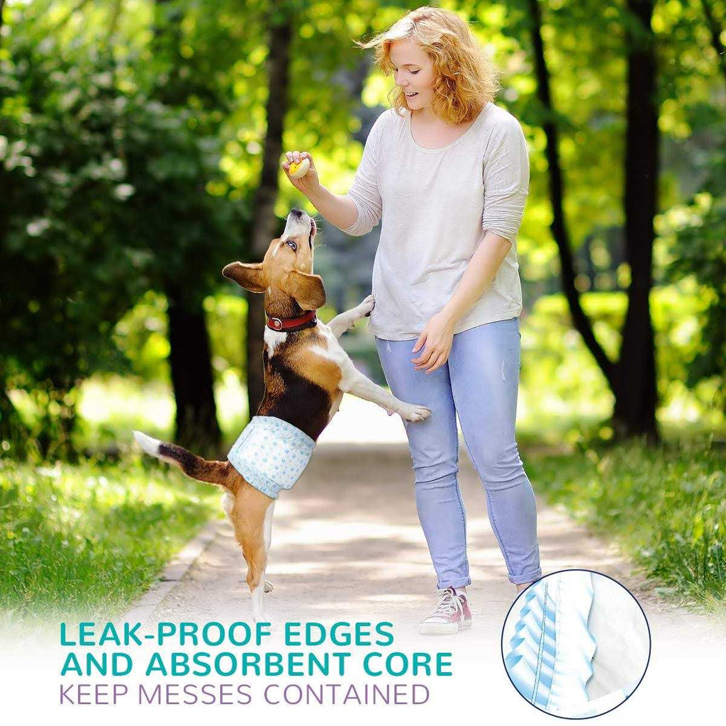 Absorbent Male Dog Wraps Belly Bands with Leak Protection D60573