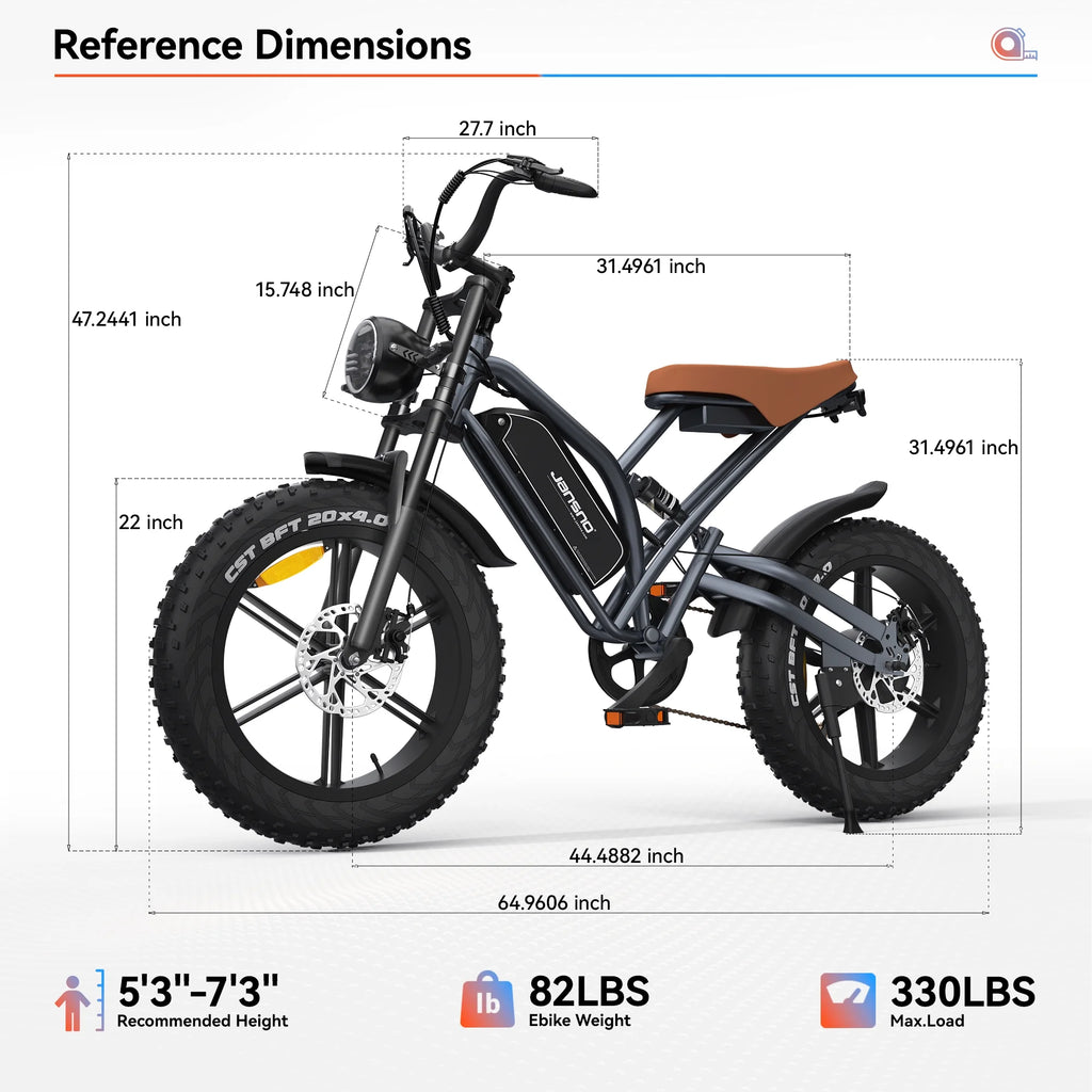 20" 4.0 Fat Tire 750W Electric Bike F81277
