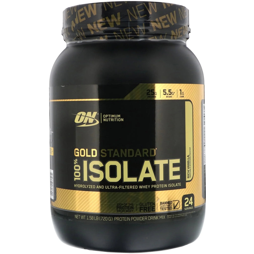 Isolate Protein Powder Drink Mix Rich Vanilla 1.58 lbs Pack of 2 F1775