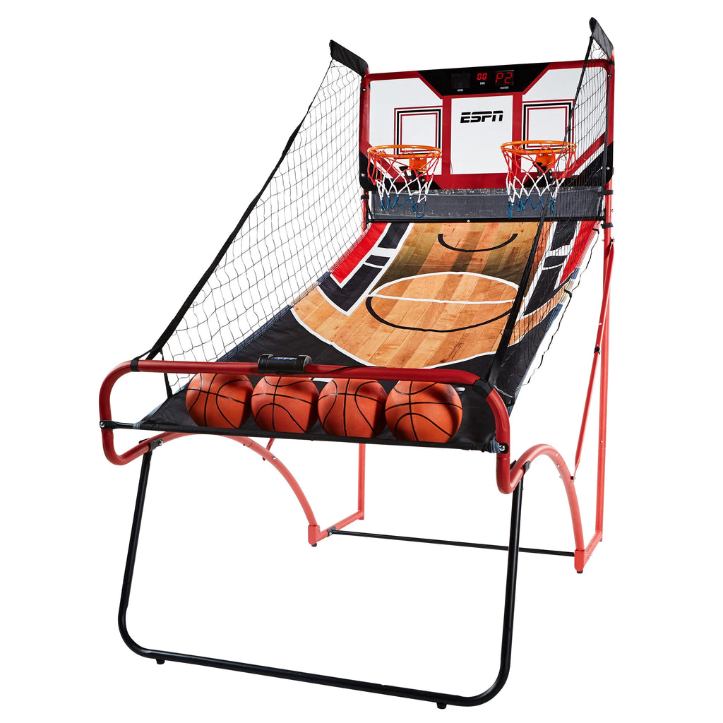 2 Player Fold and Assemble Basketball Game with Polycarbonate Backboard and LED Scoring L705