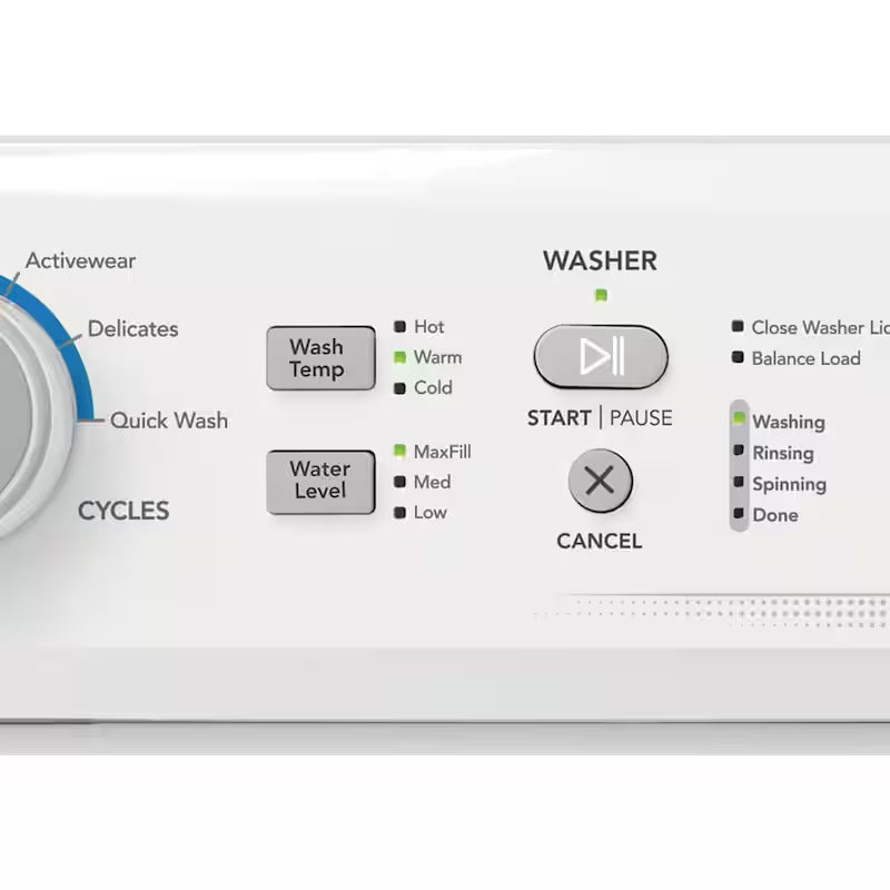 White Washer and Electric Dryer Combo with Quick Wash & Dry Cycle J895425