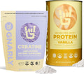 Unflavored Creatine Powder and Vanilla Grass-Fed Whey Protein W82468
