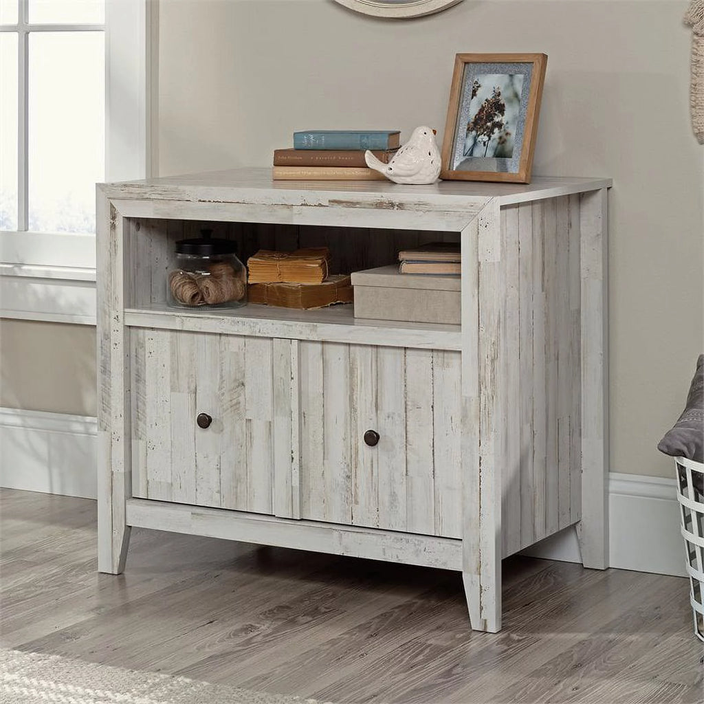 White Engineered Wood Lateral File Cabinet U107