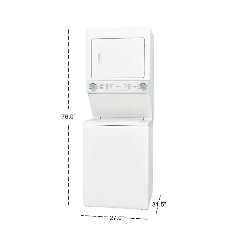 White Washer and Electric Dryer Combo with Quick Wash & Dry Cycle J895425