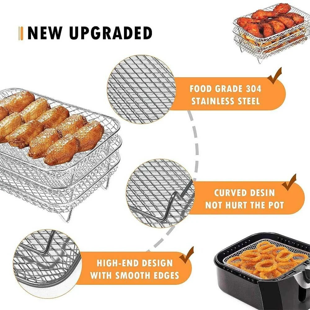 Stainless Steel Air Fryer Rack & Accessories A102506