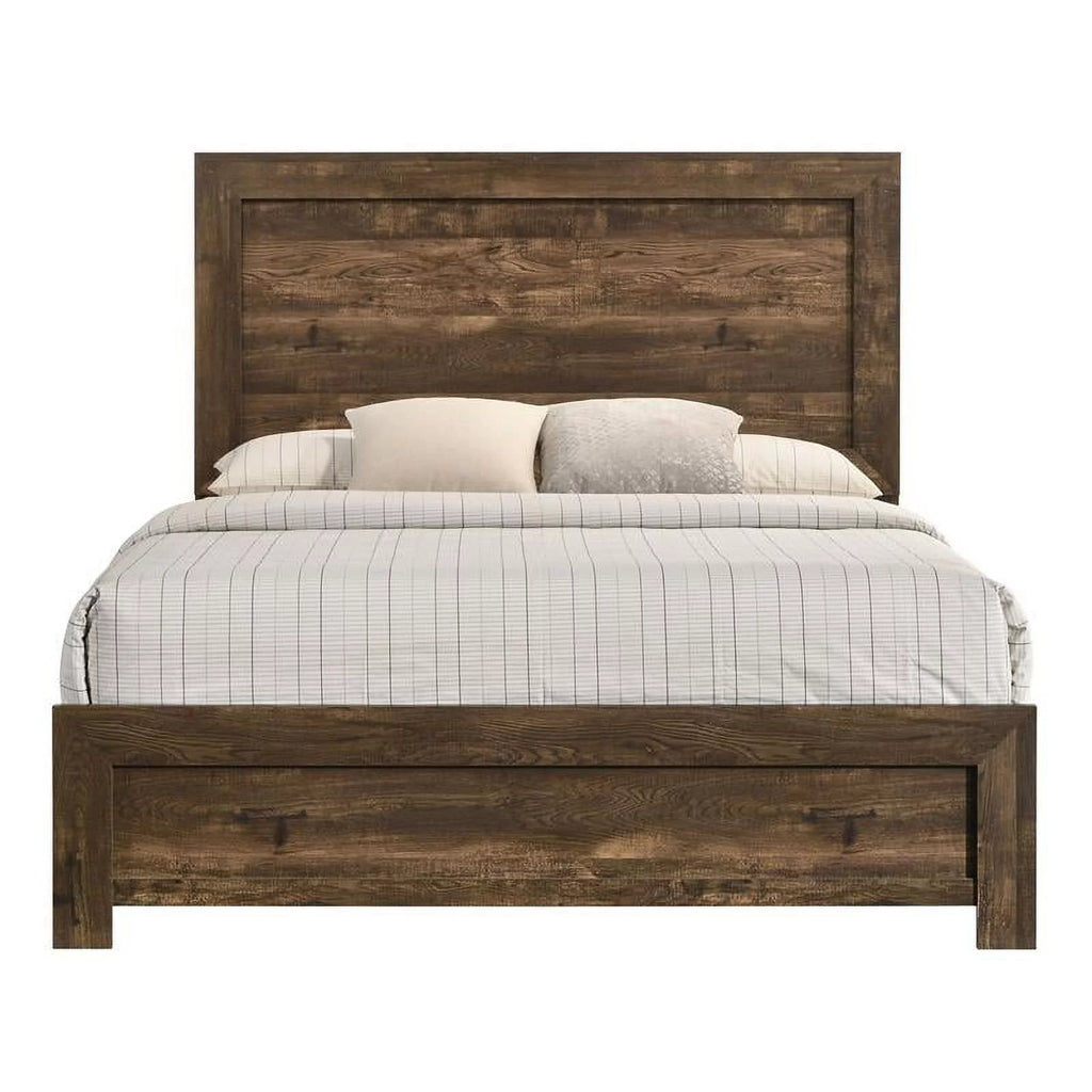 Queen Panel Bed in Walnut X7198